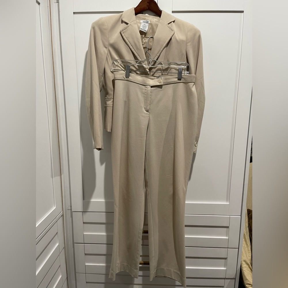 Beige suit. You sill look nice